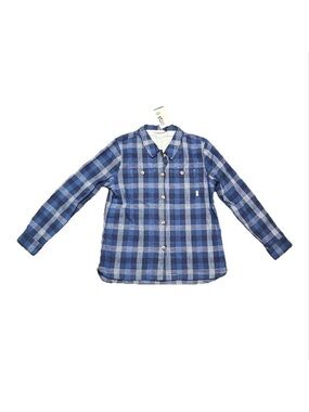 New Stio Hutkeeper Heavyweight Flannel Plaid Blue Women's Size XL NWT